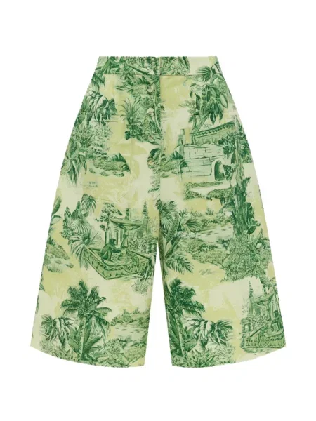 Pantaloni scurți Alemais cu imagine verde