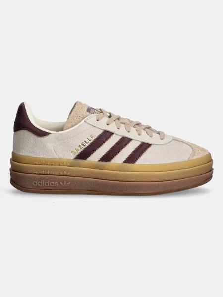 Шкіряні кросівки adidas Originals Gazelle Bold бежевий