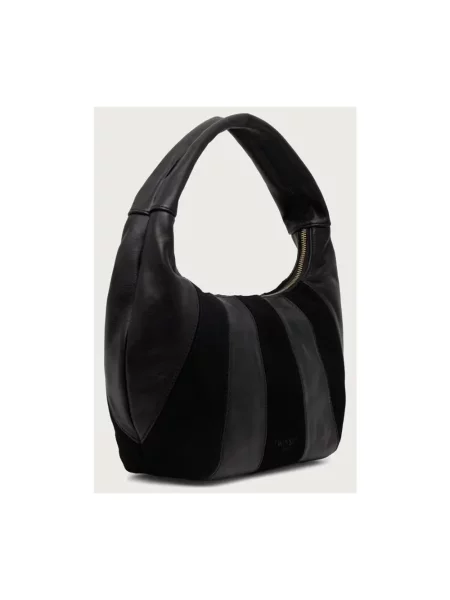 Twinset torebka hobo skórzana czarna