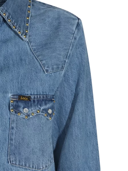 Traper košulja Lois Jeans sa šiljcima plava