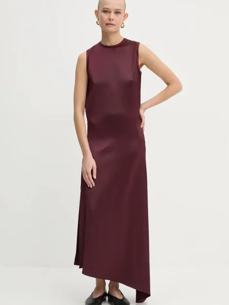 Сукня AERON maxi розкльошена бордовий