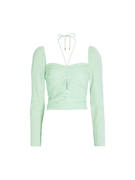 Top Self-portrait z krepy zielony