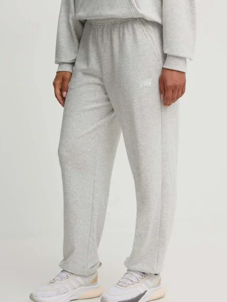 New Balance pantaloni de trening French Terry Crew melanj gri