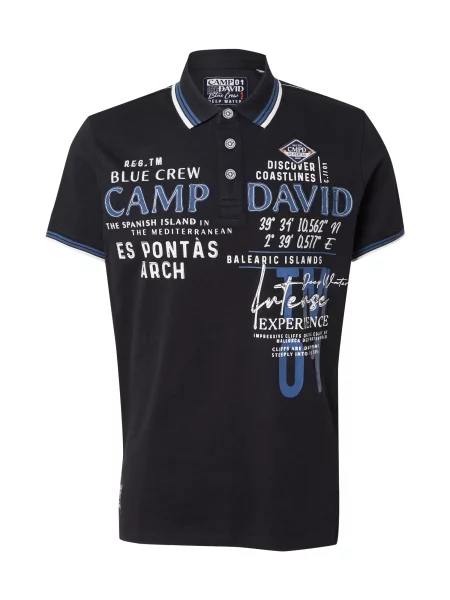 CAMP DAVID Majica safir / črna bela