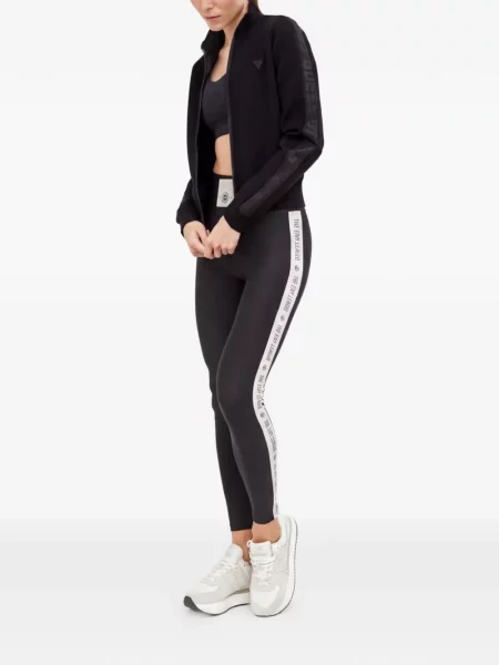 Hanorac cu fermoar Guess cu autograf negru