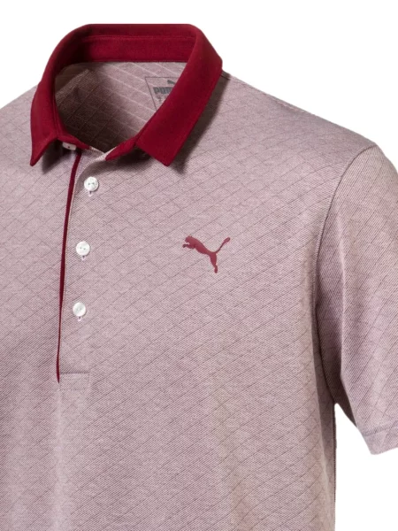Tricou polo Puma din jacard roșu