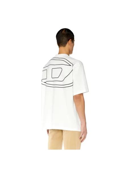 Koszulka Diesel z logo z krótkim rękawem biała