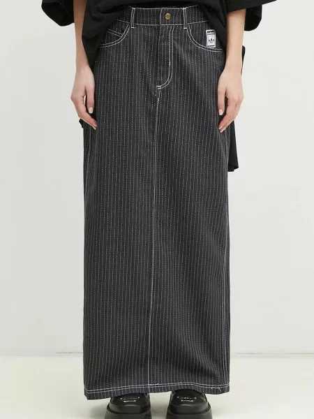 Adidas Originals spódnica Aop Maxi Skirt maxi prosta szary
