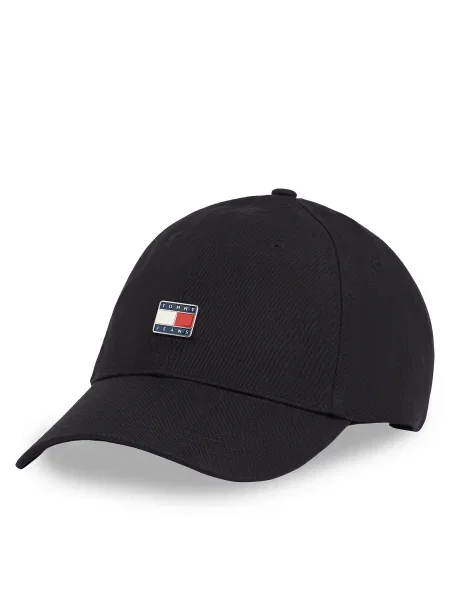 Шапка с козирка Tommy Jeans синьо с апликация черно