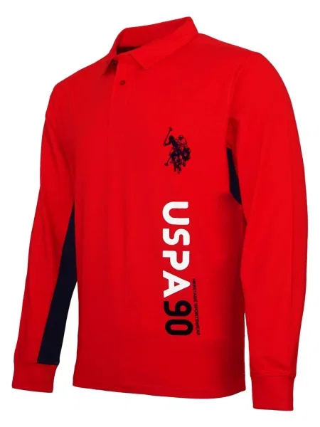 U.S. POLO ASSN. Tričko červená / čierna biela