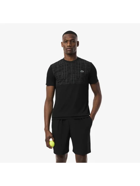 Lacoste Szorty Tennis X Novak Djokovic Regular Fit czarne