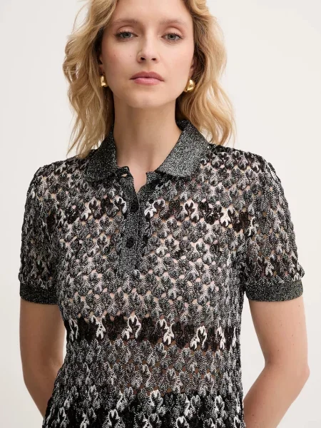Missoni rochie midi drept negru