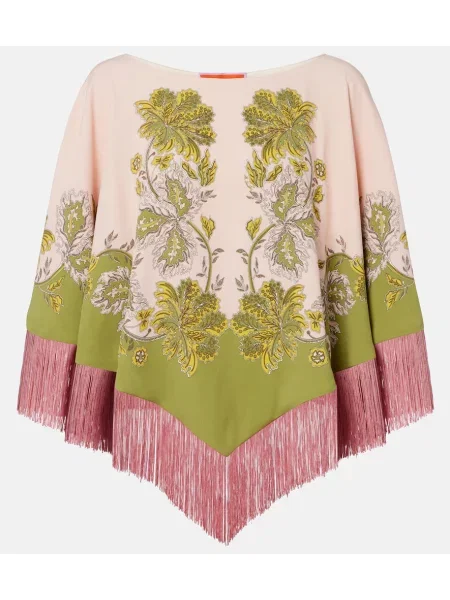 Reversibil poncho La Doublej din satin roz