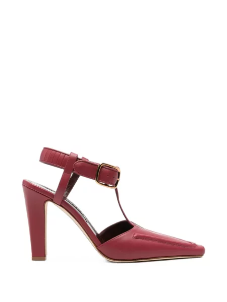 Pantofi cu toc Manolo Blahnik din piele roșu