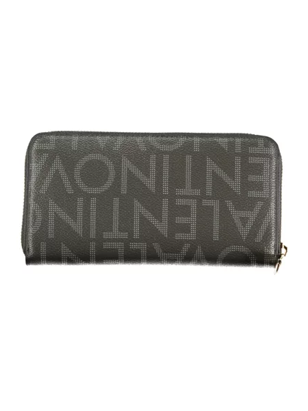 Lniany portfel Valentino Bags czarny