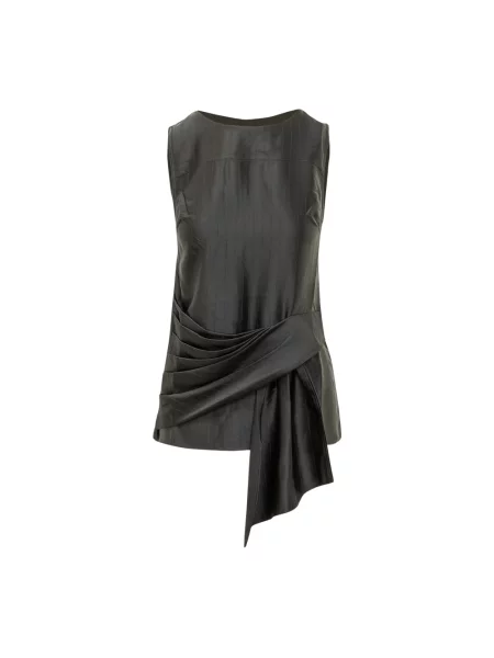 Top Loulou De Saison drapowany czarny