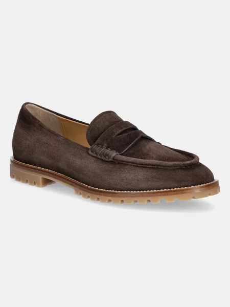 Bally mocasini din piele întoarsă bărbați maro