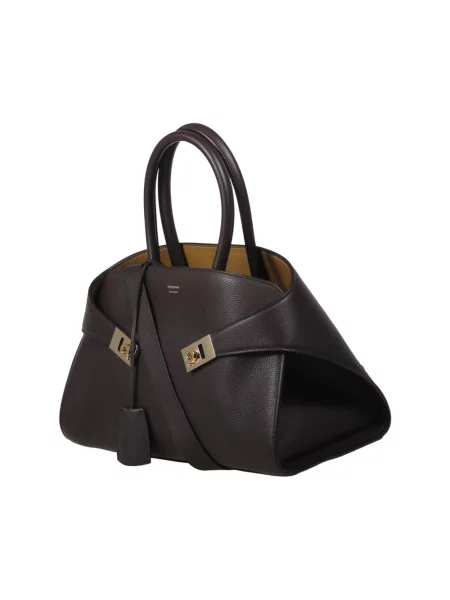 Torebka Ferragamo skórzana brązowa