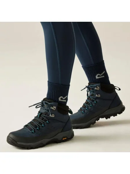 Buty trekkingowe wysokie z membraną Blake Vibram niebieskie