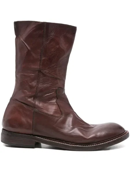 Botine Moma din piele maro
