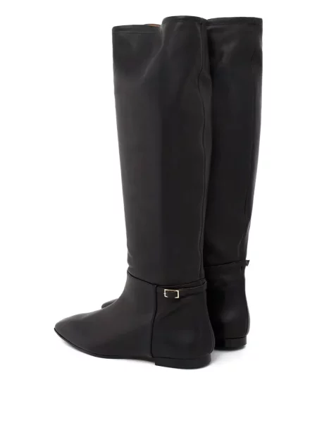 Botine Atp Atelier cu cataramă cu bretele negru