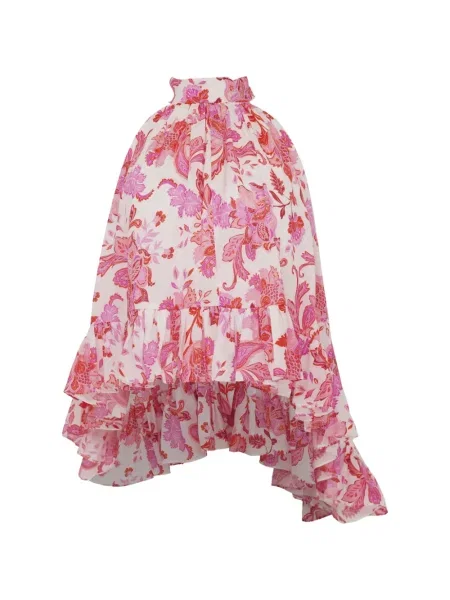 Bluzka Azeeza z falbankami z wzorem paisley biała