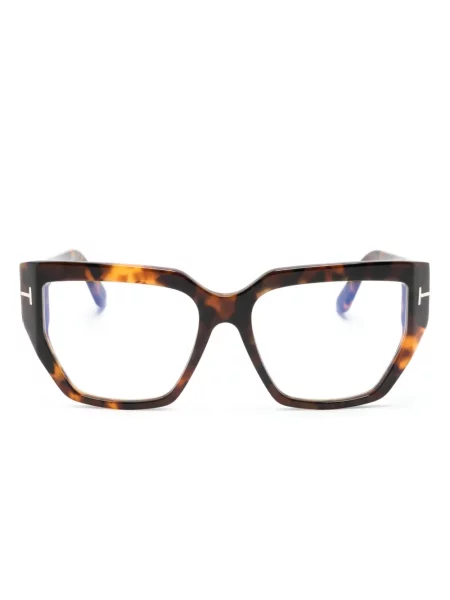 Ochelari de soare Tom Ford Eyewear cu imprimeu geometric maro