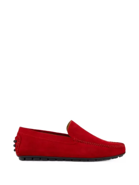 Pantofi loafer Atelier Verdi din piele de căprioară roșu