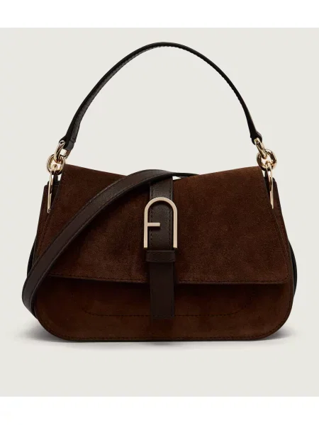 Geantă Furla Flow Mini Top Handle CN maro