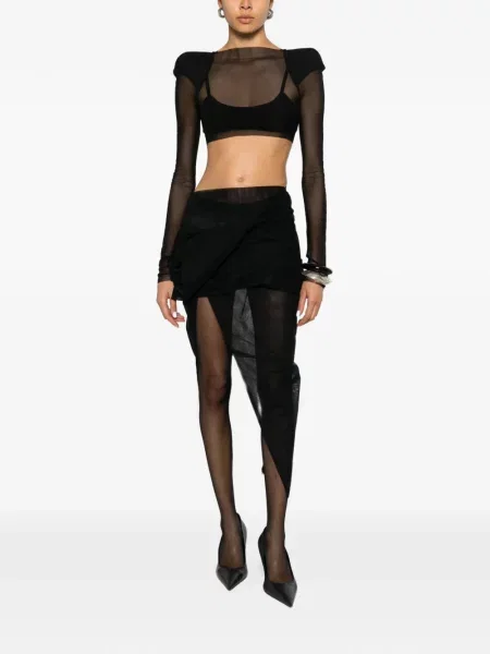 Fustă Rick Owens asimetrică negru