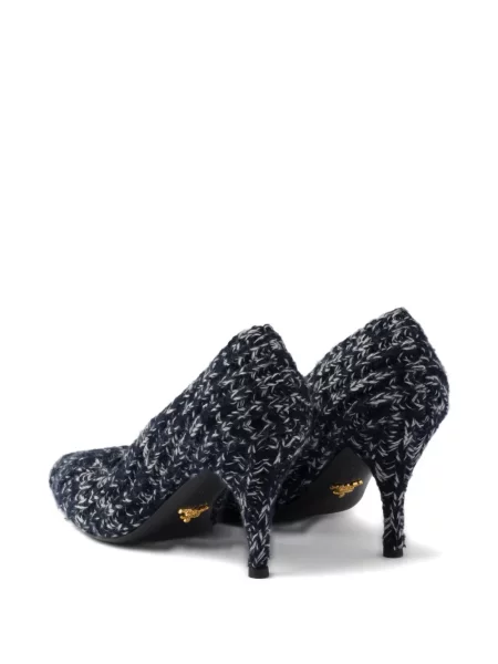 Pantofi cu toc Prada tricotate albastru