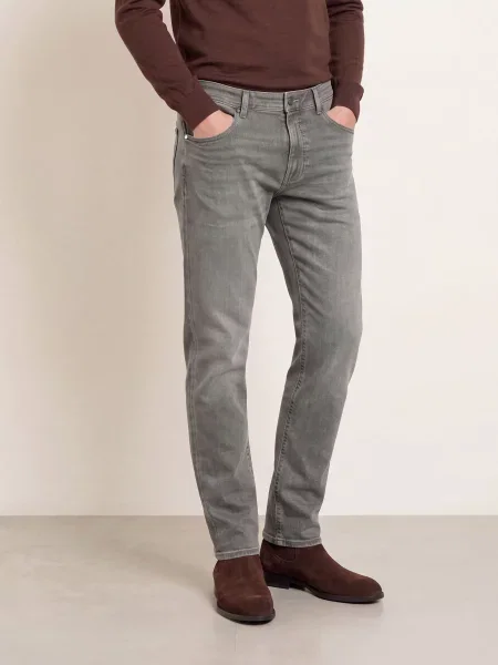 Boss Džíny Ogden Straight Fit medium grey šedé