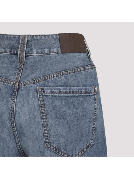 Jeansy Brunello Cucinelli niebieskie