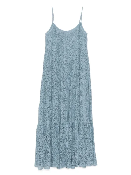 Миди пола Michael Michael Kors на цветя с дантела до коляното черно