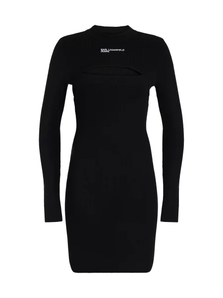 KARL LAGERFELD JEANS Rochie tricotat negru alb