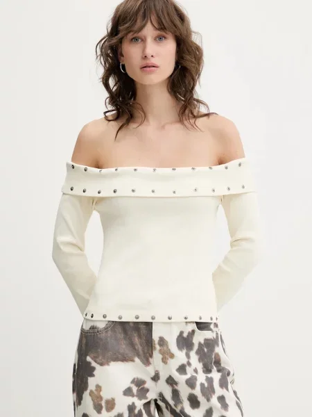 The Ragged Priest bluzka gładka beżowy