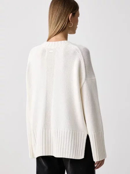 Barbour sweter z dodatkiem wełny Gaia beżowy