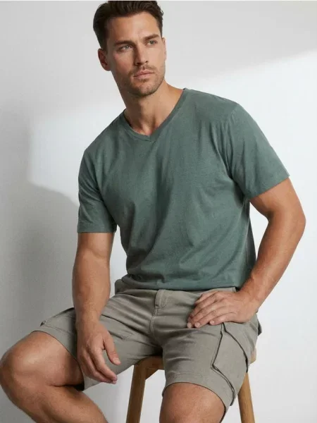 Sinsay tričko Basic zelená