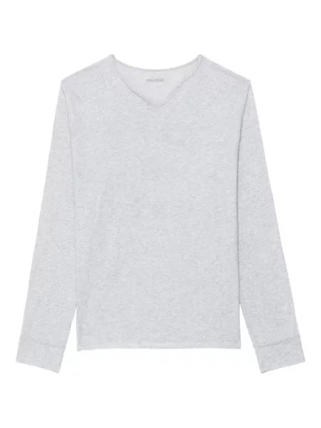 Tricou Zadig&voltaire cu guler henley gri