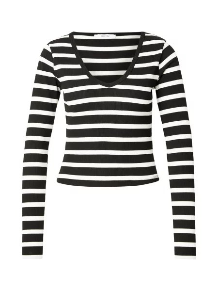 ABOUT YOU Tričko Cassia černá bílá