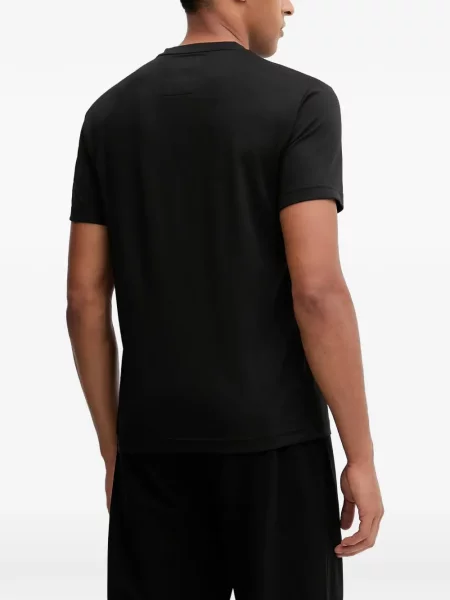 Tričko Ea7 Emporio Armani s autogramem černé