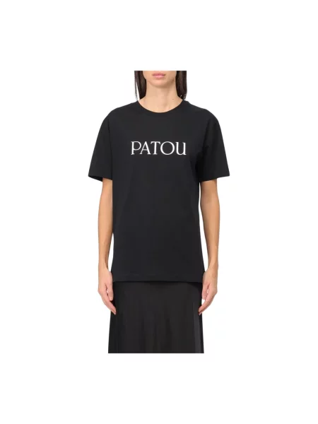 Koszulka Patou elegancka z krótkim rękawem czarna