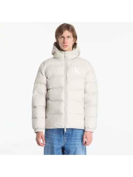 Jacheta Calvin Klein Jeans Ls Ltwt Nyln Paded H White M alb