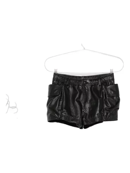 Szorty R13 skórzane czarne