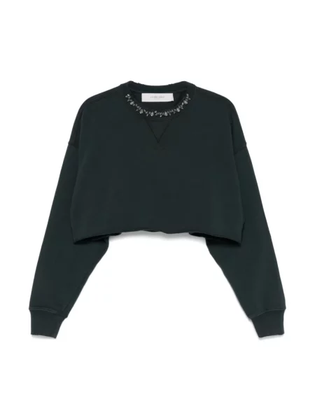 Kołnierzykowy bluza Golden Goose o krotszym kroju czarna