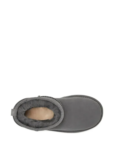 Cropp cizme scurte Ugg din piele de căprioară mini gri