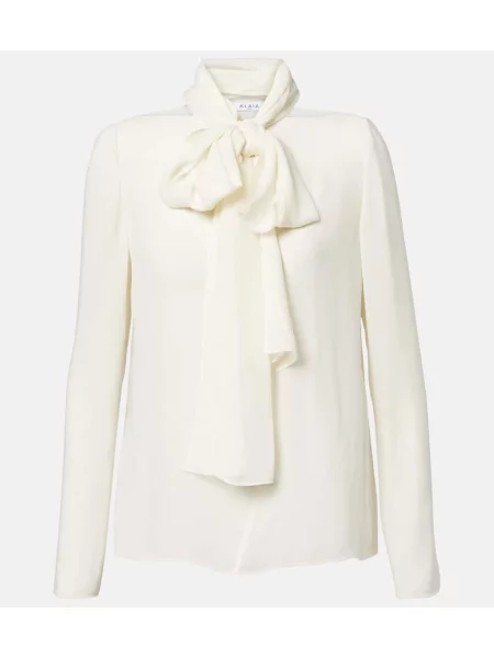 Bluză Alaïa transparente alb