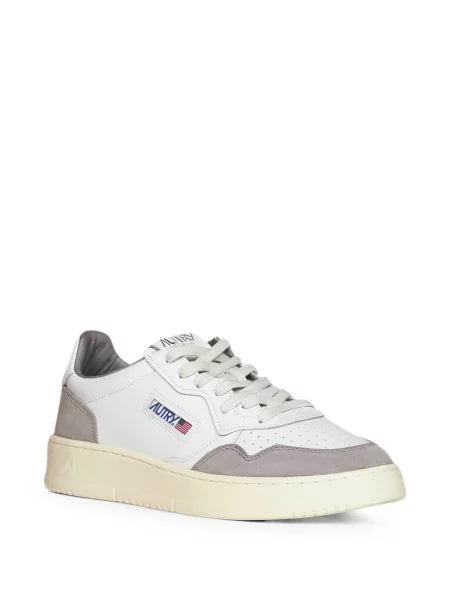 Sneakerși Autry din piele de căprioară alb