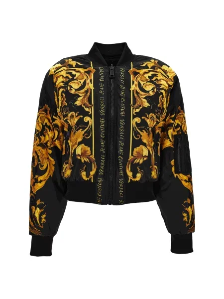 Kurtka Versace z nadrukiem czarna