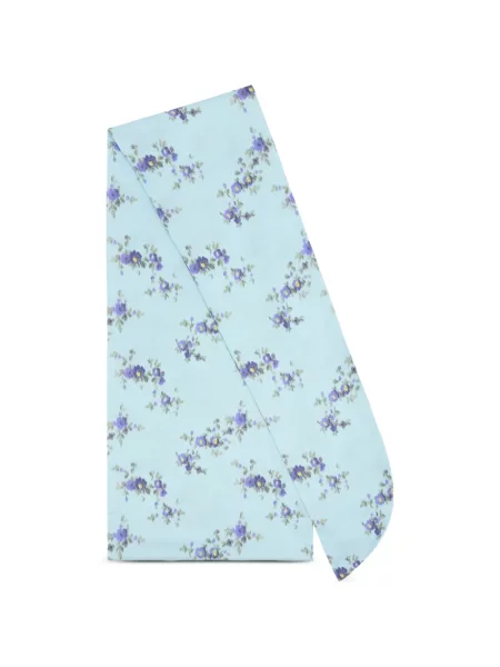 Fular Ganni cu model floral albastru
